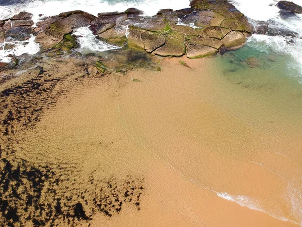Vista Drone da Praia de Interlagos, Bahia, Brasil — Fotografia de Stock