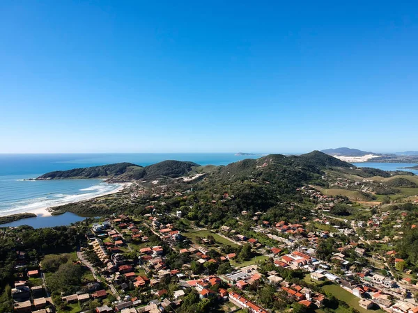 Drone vista di Praia do Rosa, Santa Catarina, Brasile — Foto Stock