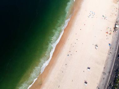 Hava dron Leblon plaj manzarası, Rio de Janeiro
