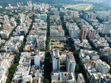 Hava dron görünümü Jardim Botanico, Rio de Janeiro ve Leblon