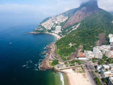 Leblon hava dron görünümünü ipe irmaos Dağı, Rio de Janeiro,