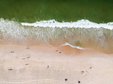 Hava dron Leblon plaj manzarası, Rio de Janeiro