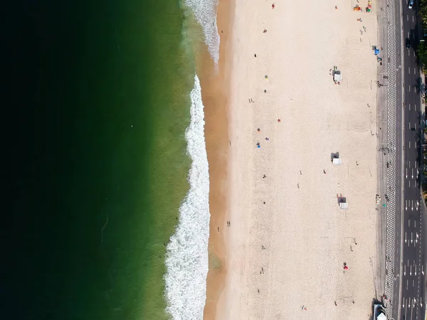 Hava dron Leblon plaj manzarası, Rio de Janeiro