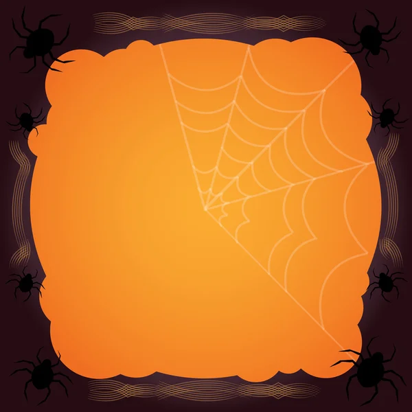 Pavučina pozadí Halloween, Halloween pozadí — Stockový vektor