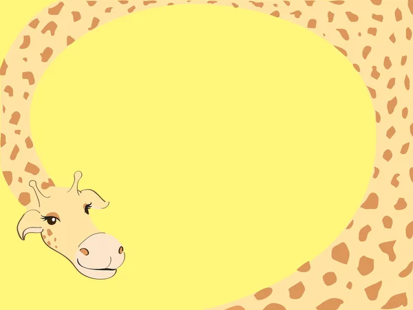 Giraffe cartoon background vector — Stock Vector