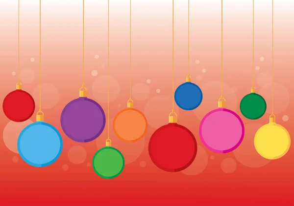 Kolorowe Boże Narodzenie ball tło wektor — Wektor stockowy