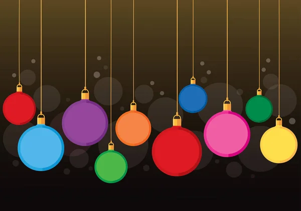 Kolorowe Boże Narodzenie ball tło wektor — Wektor stockowy