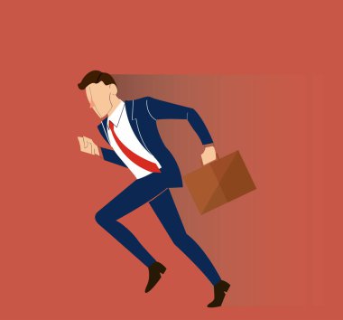 Acele iş adamı illüstrasyon vektör