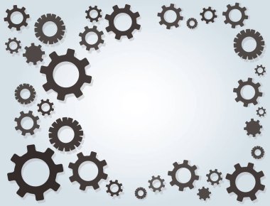 Gears'ı tekerlek ve uzay arka plan