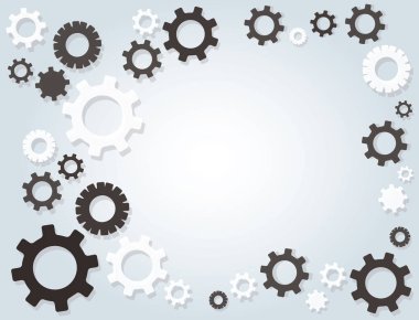 Gears'ı tekerlek ve uzay arka plan