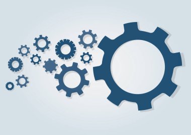 Gears'ı tekerlek ve uzay arka plan