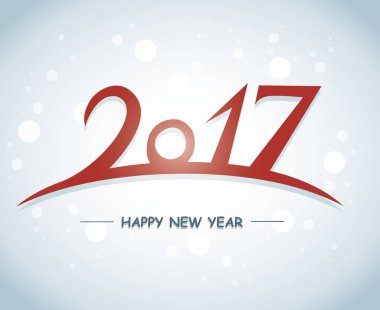Mutlu yeni yıl 2017 metin tasarlamak vektör