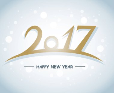 Mutlu yeni yıl 2017 metin tasarlamak vektör