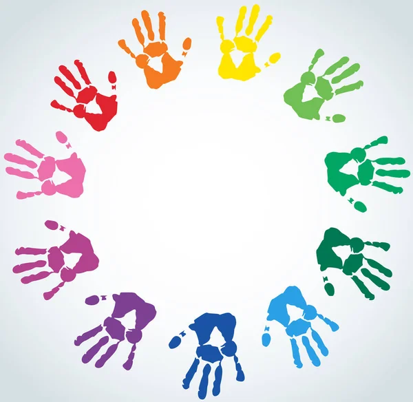 Renkli el ile arka plan yazdırır 