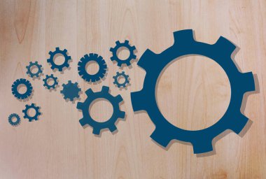  Gears ile ahşap doku arka plan