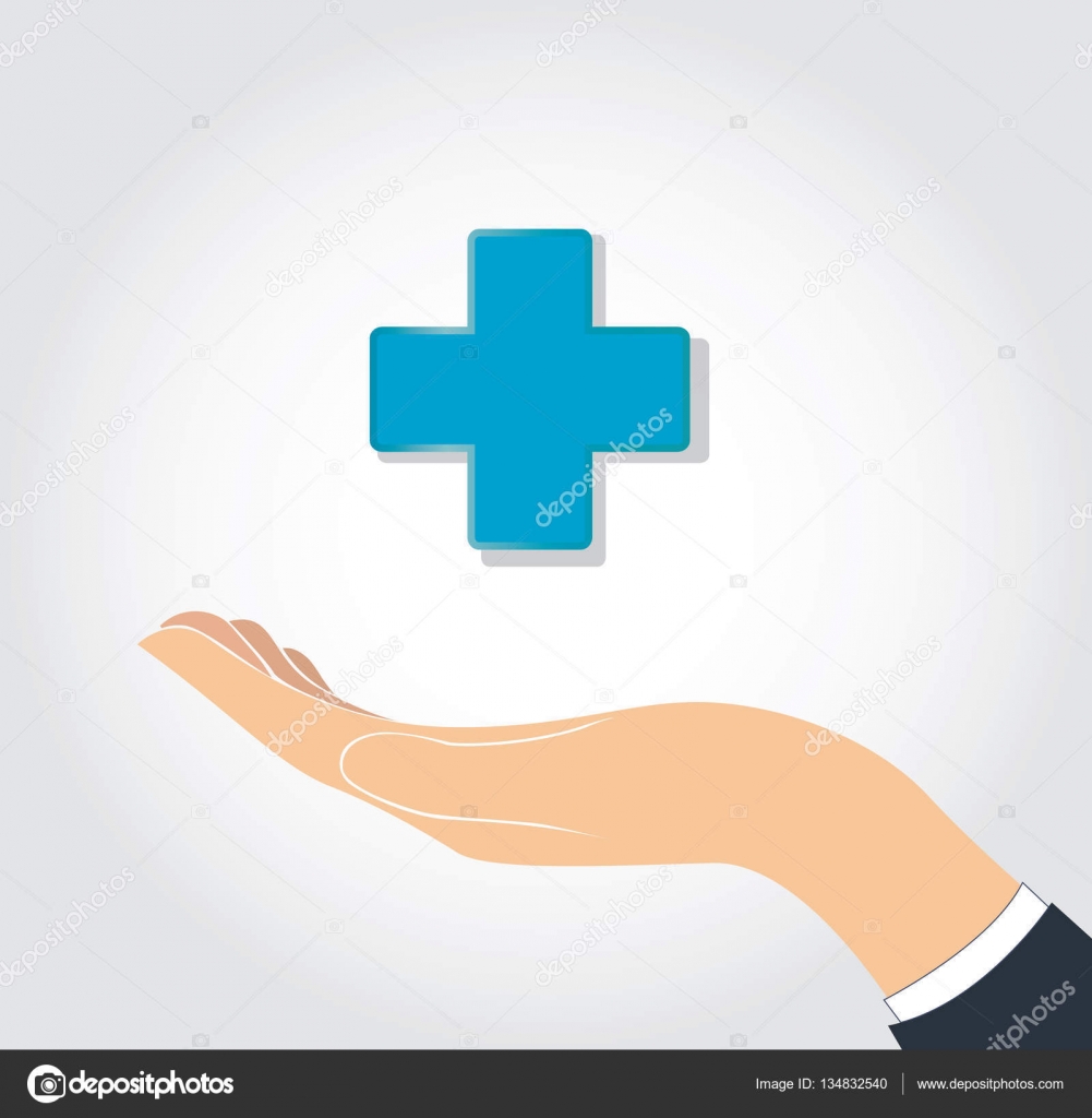 Hand holding medical icon vector Stock Vector by 134832540