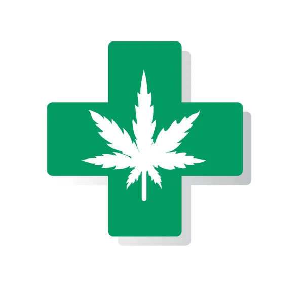 Cannabis terapia médica e cuidados de saúde — Vetor de Stock