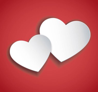 iki kalp simge vektör. Sevgililer günü arka plan.
