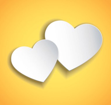 iki kalp simge vektör. Sevgililer günü arka plan.