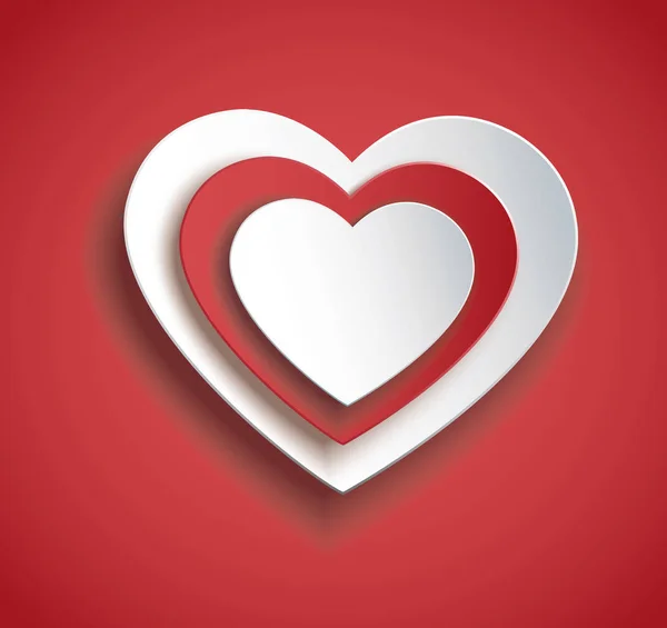 Hjärta i hjärta form ikonen vektor. Alla hjärtans dag bakgrund — Stock vektor