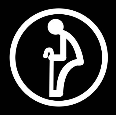 İşaretler banyolar yaşlı vektör için