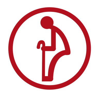 İşaretler banyolar yaşlı vektör için