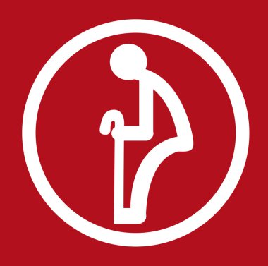 İşaretler banyolar yaşlı vektör için