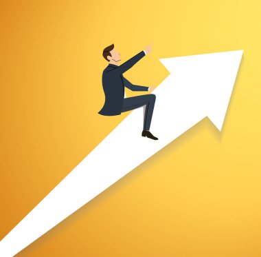 İşadamı ok simge vektör arka plan üzerinde