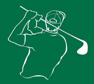 Adam sallanan golf vektör