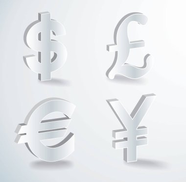 vektör para birimi simgeleri