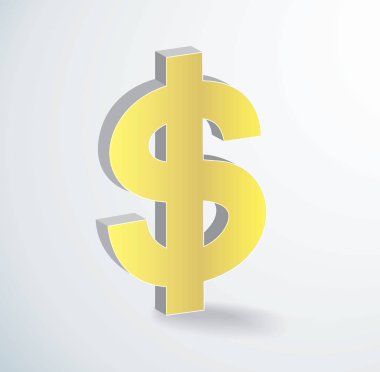 Doları sembol simge vektör