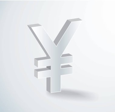 Japon yeni sembol simge vektör