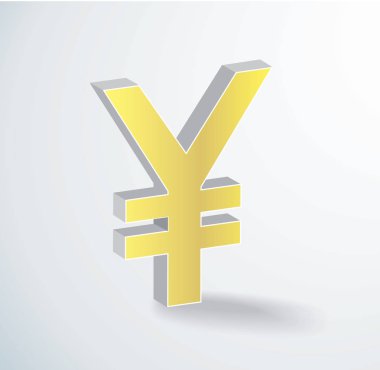 Japon yeni sembol simge vektör