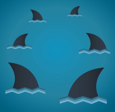 köpekbalığı vektör arka plan