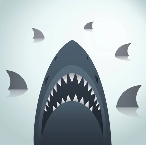 Shark vector background — Stock Vector