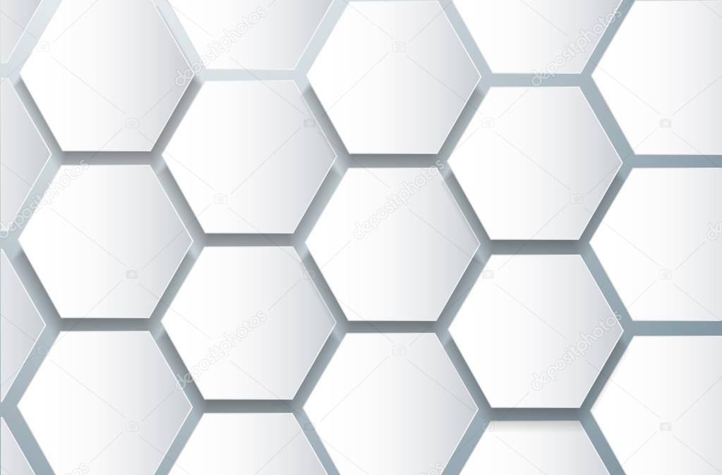 abstract bee hive hexagon and space background