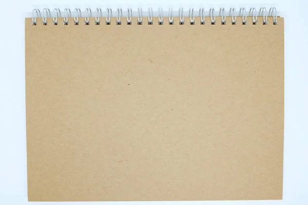 Capa marrom notebook fundo — Fotografia de Stock