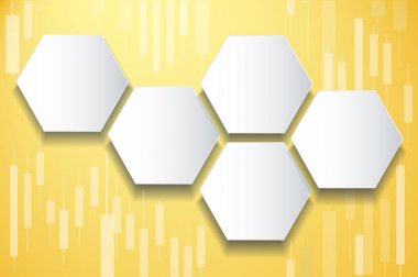 Altıgen ve şamdan Menkul Kıymetler Borsası arka plan vektör