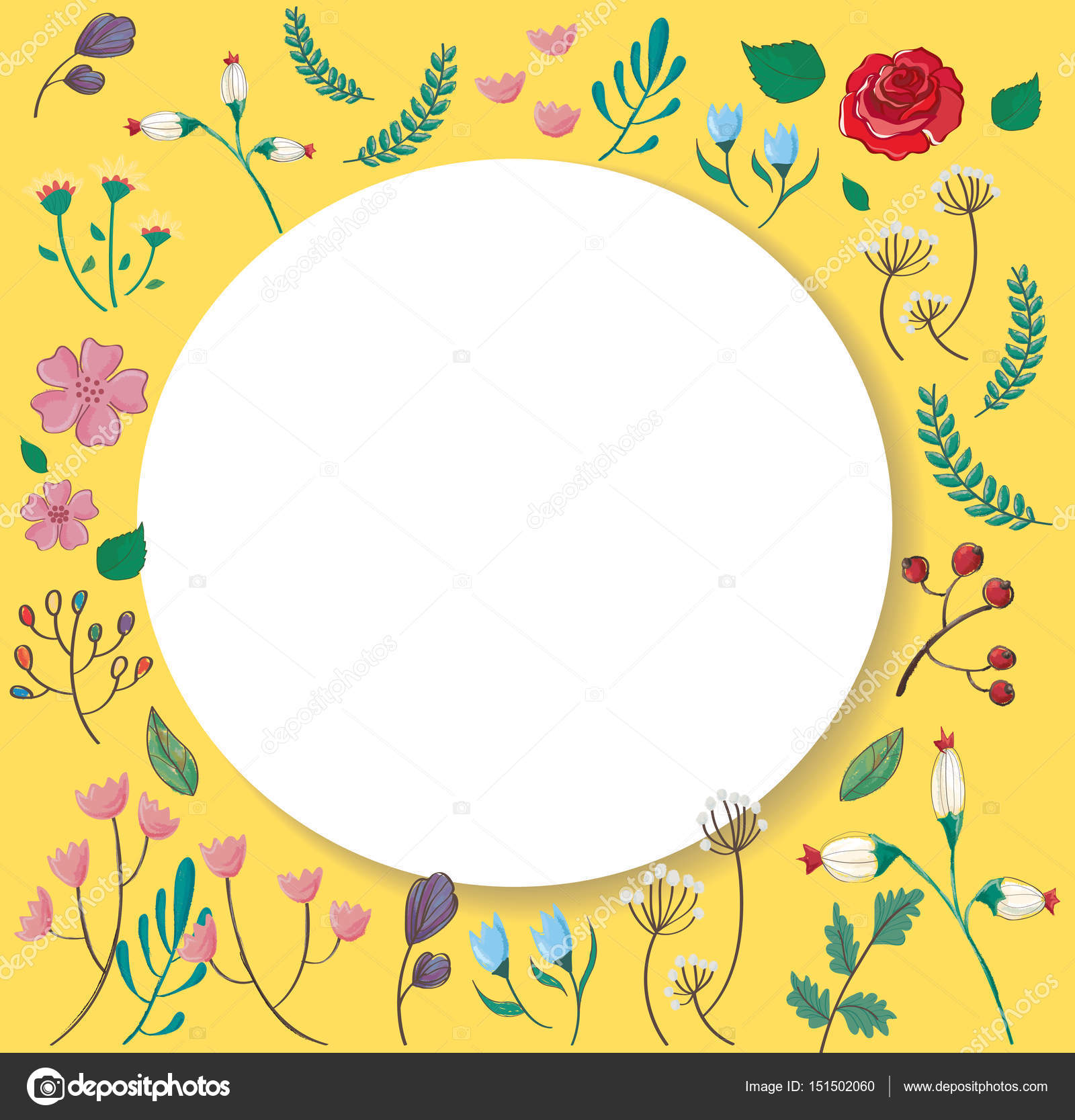 Pastel cartoon flower background illustration Stock Photo by ©h ...