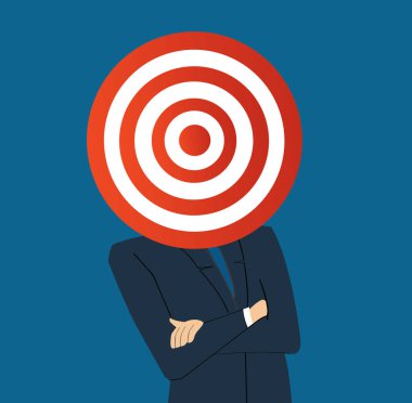 Hedef okçuluk kafa ile işadamı 