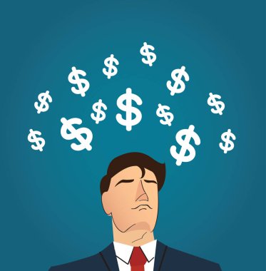 İşadamı Doları simge vektör çizim ile