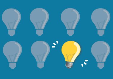 ampul simgesi arka plan, yaratıcı kavramlar