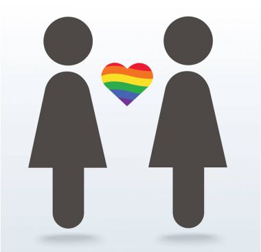kadın sembol simge bir gökkuşağı kalp, Lgbt sembolü, Aşk aşktır, Gökkuşağı bayrağı kalp simgesi, aşk kazanır 