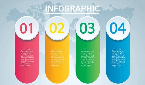 Infographic daire içine alın. Vektör Şablon 4 seçenekleri ile. Kullanılabilir web, diyagram, grafik, tanıtım, grafik, rapor, adım adım infographics için. Arka plan — Stok Vektör