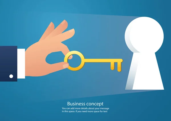 anahtar deliği vektör büyük anahtar tutan el 