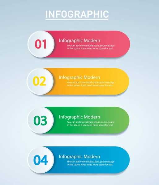 Infografik-Vektorvorlage mit 4 Optionen. kann für Web, Diagramm, Grafik, Präsentation, Diagramm, Bericht, Schritt-für-Schritt-Infografiken verwendet werden. Abstrakter Hintergrund — Stockvektor