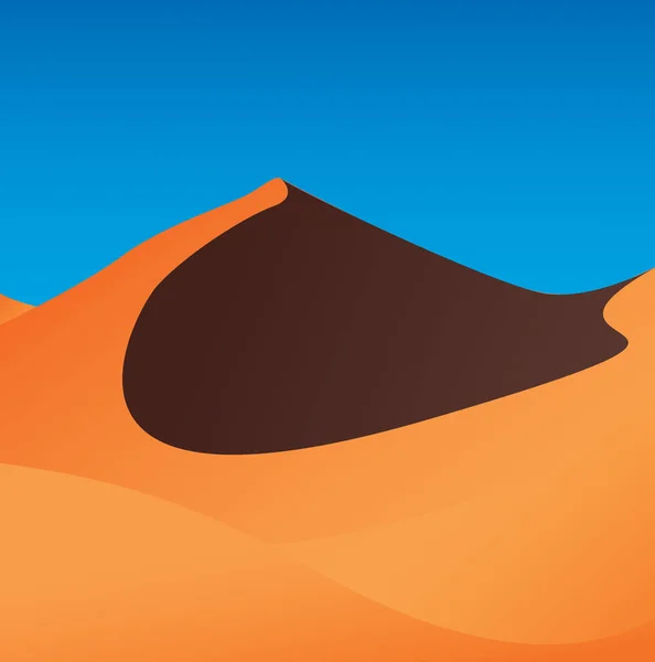 Desierto Paisaje Texto Espacio Fondo Vector Ilustración — Vector de stock