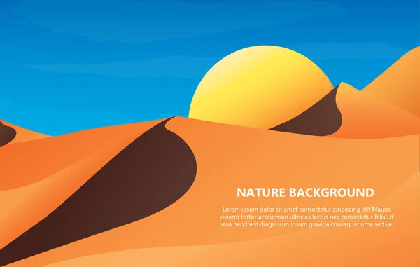 Deserto Paisagem Texto Espaço Fundo Vetor Ilustração —  Vetores de Stock