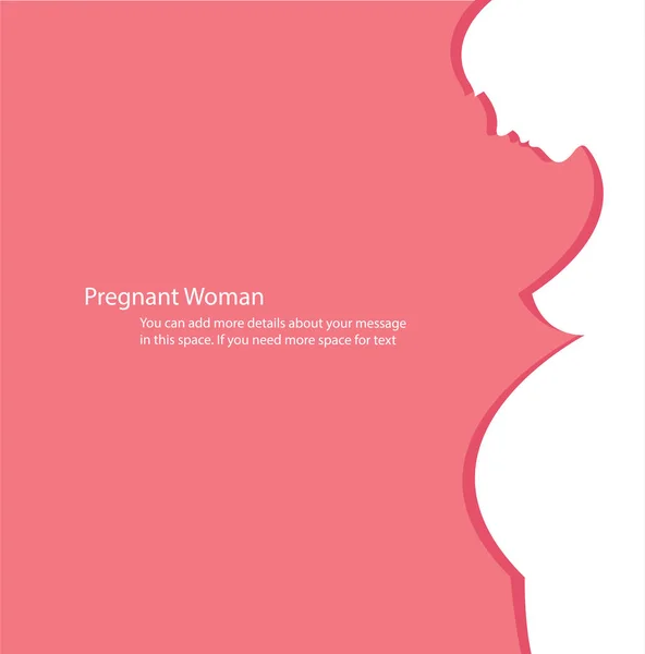 Femme Enceinte Avec Illustration Vectorielle Fond Espace — Image vectorielle