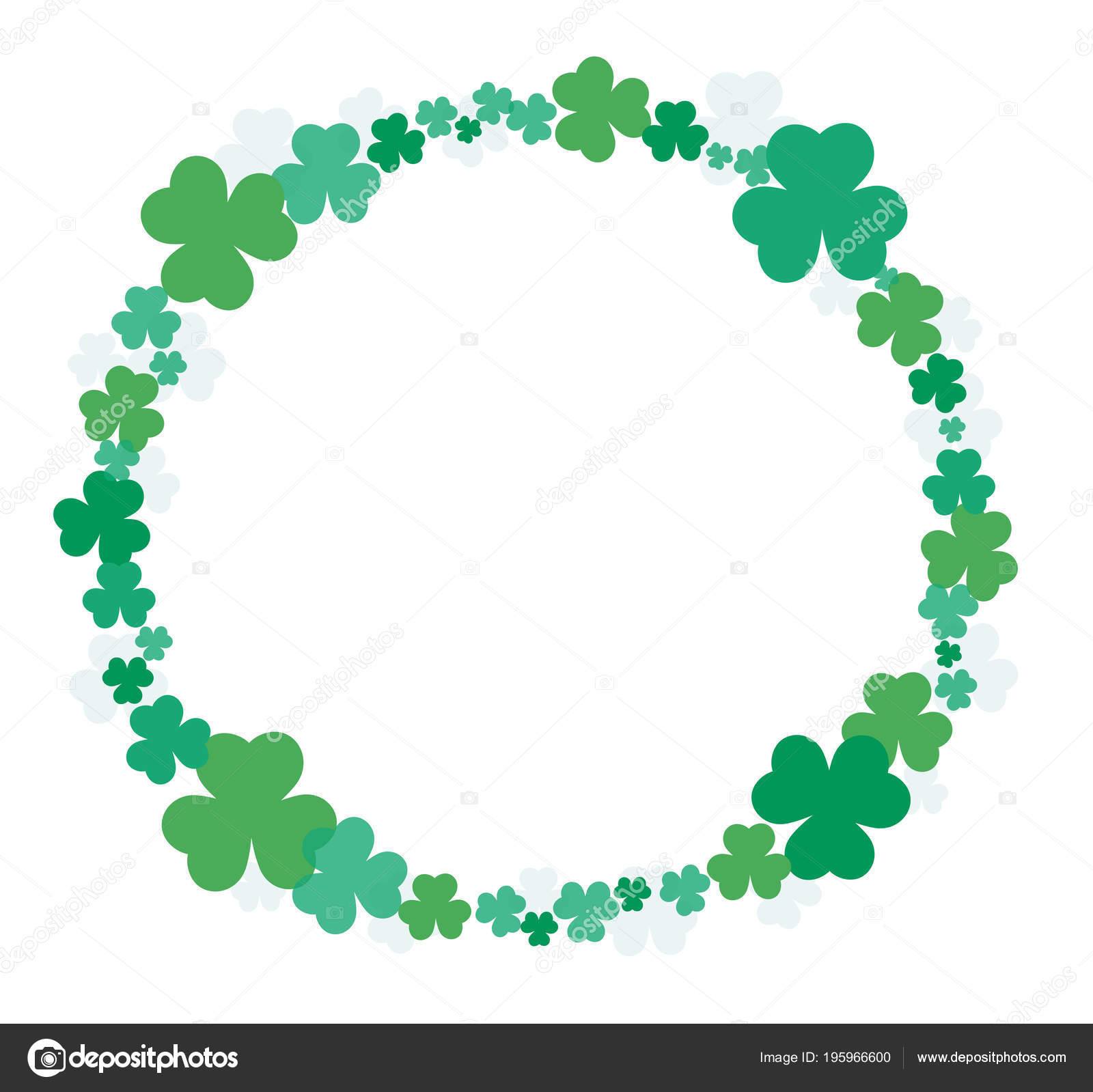 Cute Green Clover Leaf Circle Background Vector Illustration Vector Image By C H Santima Gmail Com Vector Stock